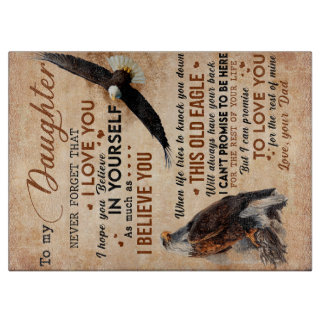 Naar mijn dochter Gift, pa en dochter, Eagle Lover Snijplank