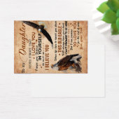 Naar mijn dochter Gift, pa en dochter, Eagle Lover Visitekaartje (Bureau)
