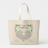 Naar mijn dochter in de Canvas tas. Grote Tote Bag (Achterkant)