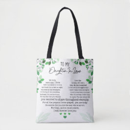 Naar mijn dochter in de Canvas tas. Tote Bag