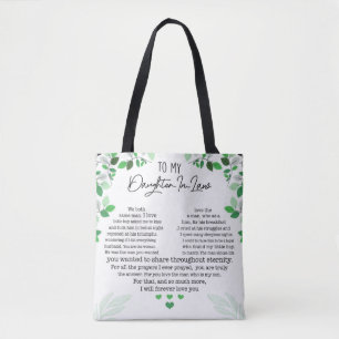 Naar mijn dochter in de Canvas tas. Tote Bag