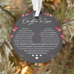 Naar mijn dochter in de wet  ornament