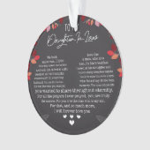 Naar mijn dochter in de wet  ornament (voorkant)