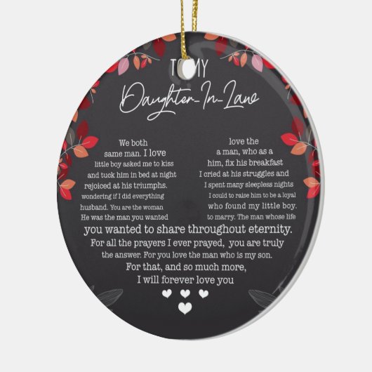 Naar mijn dochter in de wet Ornament (Links)