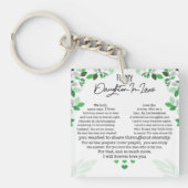 Naar mijn dochter in de wet sleutelhanger (voorkant)