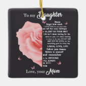 Naar mijn dochter keramische versiering keramisch ornament (Voorkant)