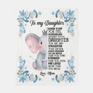 Naar mijn dochter- liefde, mam fleece deken