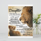 Naar mijn dochter Lion Family Gift, dochter Birthd (Staand voorkant)