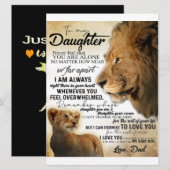 Naar mijn dochter Lion Family Gift, dochter Birthd (Voorkant / Achterkant)