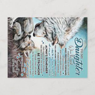 Naar mijn dochter Lion Family Gift, dochter Birthd Briefkaart