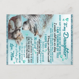 Naar mijn dochter Lion Family Gift, dochter Birthd Briefkaart