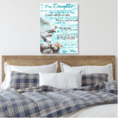 Naar mijn dochter Lion Family Gift, dochter Birthd Canvas Afdruk (Insitu (Slaapkamer))