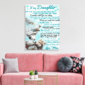 Naar mijn dochter Lion Family Gift, dochter Birthd Canvas Afdruk (Insitu (Woonkamer))