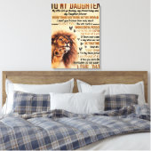 Naar mijn dochter Lion Family Gift, dochter Birthd Canvas Afdruk (Insitu (Slaapkamer))