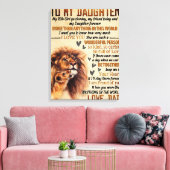 Naar mijn dochter Lion Family Gift, dochter Birthd Canvas Afdruk (Insitu (Woonkamer))