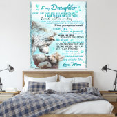 Naar mijn dochter Lion Family Gift, dochter Birthd Canvas Afdruk (Insitu (Slaapkamer))