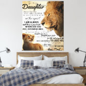 Naar mijn dochter Lion Family Gift, dochter Birthd Canvas Afdruk (Insitu (Slaapkamer))