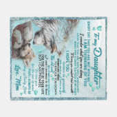 Naar mijn dochter Lion Family Gift, dochter Birthd Fleece Deken (Voorkant (Horizontaal))