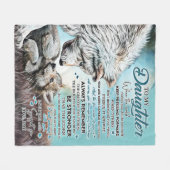 Naar mijn dochter Lion Family Gift, dochter Birthd Fleece Deken (Voorkant (Horizontaal))