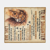 Naar mijn dochter Lion Family Gift, dochter Birthd Fleece Deken (Voorkant (Horizontaal))
