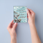 Naar mijn dochter Lion Family Gift, dochter Birthd Flyer (Hand)