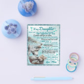 Naar mijn dochter Lion Family Gift, dochter Birthd Flyer (Enkel)