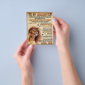Naar mijn dochter Lion Family Gift, dochter Birthd Flyer (Hand)