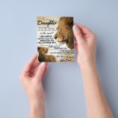 Naar mijn dochter Lion Family Gift, dochter Birthd Flyer (Hand)