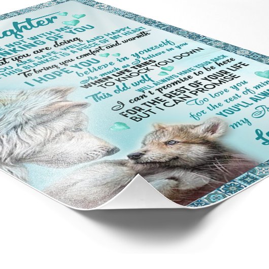 Naar mijn dochter Lion Family Gift, dochter Birthd Foto Afdruk (Hoek)