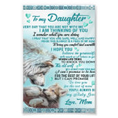 Naar mijn dochter Lion Family Gift, dochter Birthd Foto Afdruk (Voorkant)