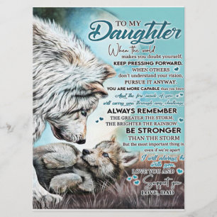 Naar mijn dochter Lion Family Gift, dochter Birthd Menu