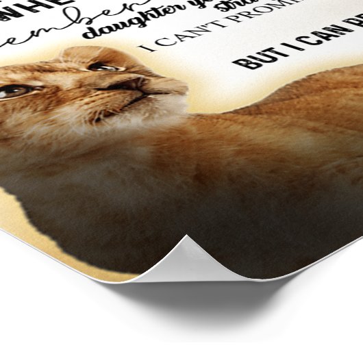 Naar mijn dochter Lion Family Gift, dochter Birthd Poster (Hoek)