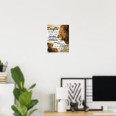 Naar mijn dochter Lion Family Gift, dochter Birthd Poster (Thuiskantoor)