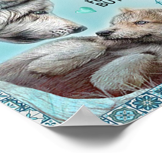 Naar mijn dochter Lion Family Gift, dochter Birthd Poster (Hoek)