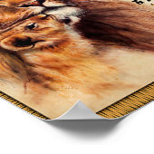 Naar mijn dochter Lion Family Gift, dochter Birthd Poster (Hoek)