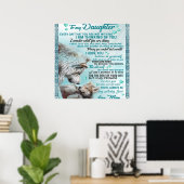 Naar mijn dochter Lion Family Gift, dochter Birthd Poster (Thuiskantoor)