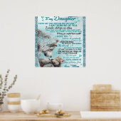 Naar mijn dochter Lion Family Gift, dochter Birthd Poster (Keuken)