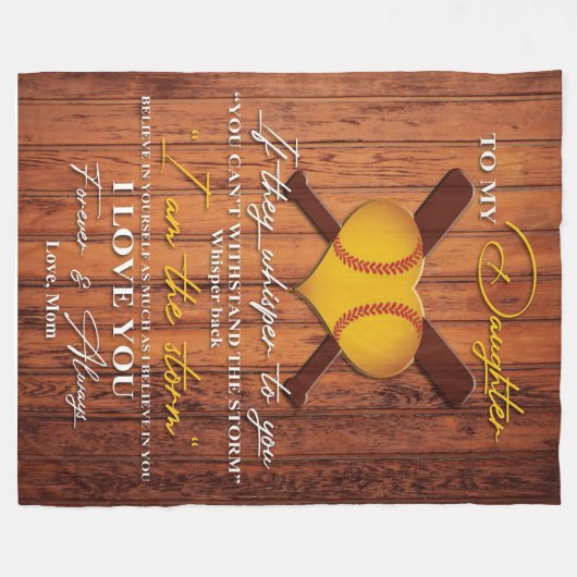 Naar mijn dochter | Naar mijn dochter sturen Fleece Deken (Voorkant (Horizontaal))