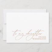 "Naar mijn dochter op haar trouwdag" bericht Kaart (Voorkant)