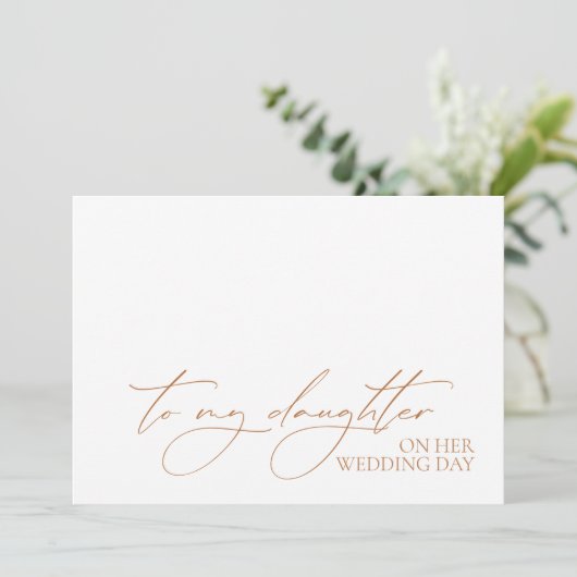 "Naar mijn dochter op haar trouwdag" bericht Kaart (Staand voorkant)