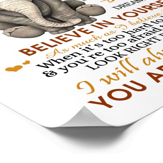 Naar mijn dochter poster (Hoek)