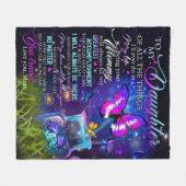 Naar mijn dochter van je moeder. fleece deken (Voorkant (Horizontaal))