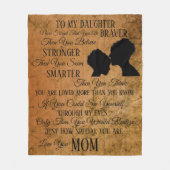 Naar mijn dochter van mama fleece deken (Voorkant)