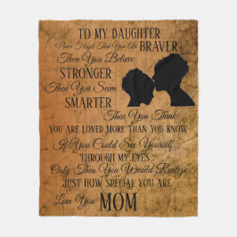 Naar mijn dochter van mama fleece deken