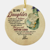 Naar mijn dochter van moeder keramisch ornament (Voorkant)