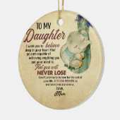 Naar mijn dochter van moeder keramisch ornament (Links)