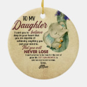 Naar mijn dochter van moeder keramisch ornament (Achterkant)