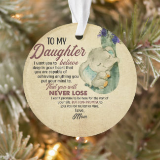 Naar mijn dochter van moeder ornament