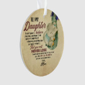 Naar mijn dochter van moeder ornament (voorkant)