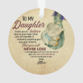 Naar mijn dochter van moeder ornament (achterkant)